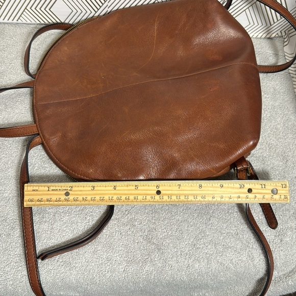 Margot New York Leather Backpack brown adjustable straps large soft lined inside